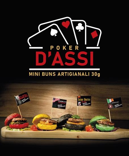 HAM GOURMET MINI BUNS POKER D'ASSI GR30X100PZ